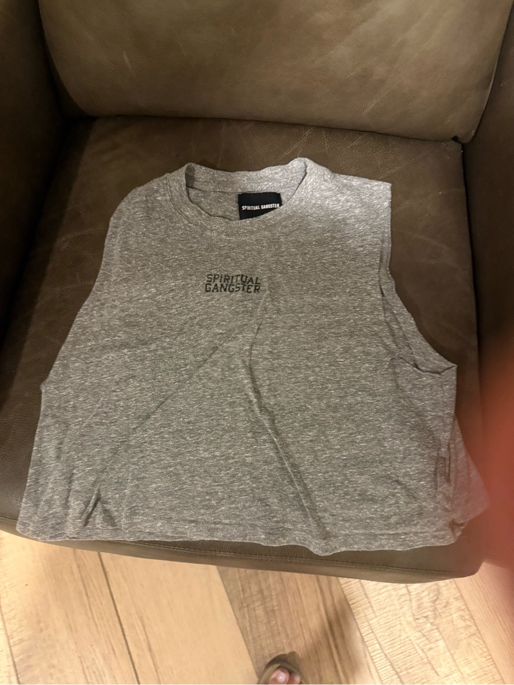 Spiritual Gangster Heather Gray Sleeveless Muscle Tank